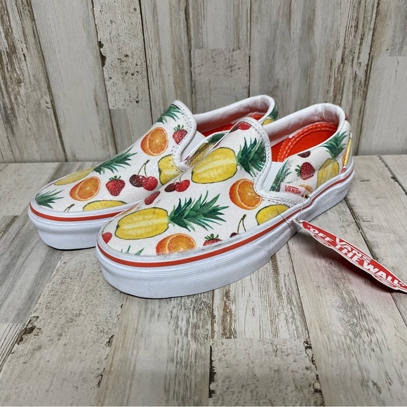Vans Unisex Kids Fruit Salad Multicolor Slip On Shoes Size US 5 W Or 3.5 Man - Picture 3 of 6